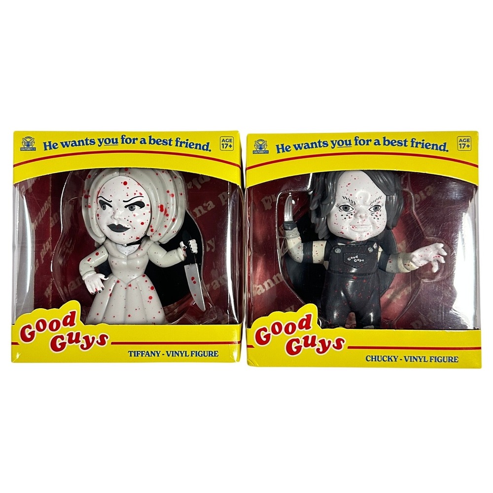 CultureFly Chucky and‎ Tiffany Vinyl Figure Set Good Guys Bride of Chucky Horror